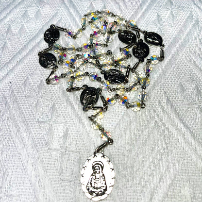 Sparkling Crystal Rosary – Our Lady of Guadalupe Medal