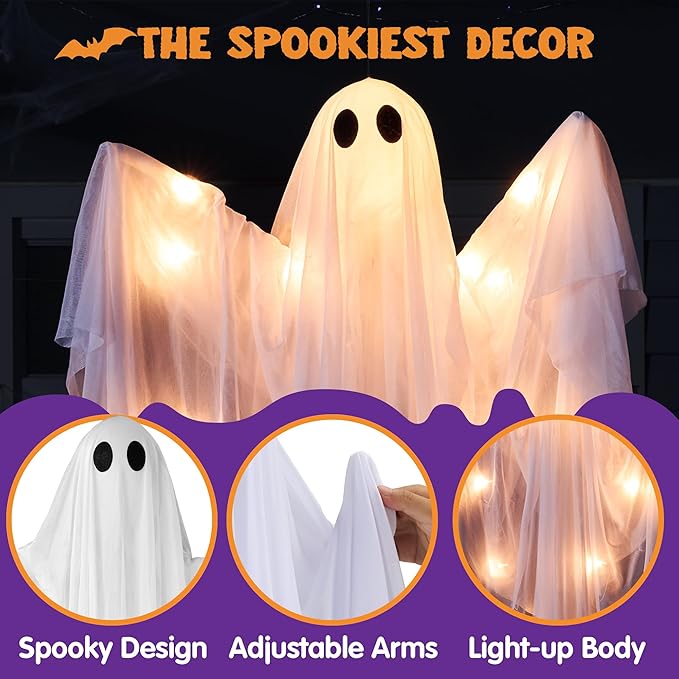 Hanging Ghost Decoration for Halloween 👻🕸️