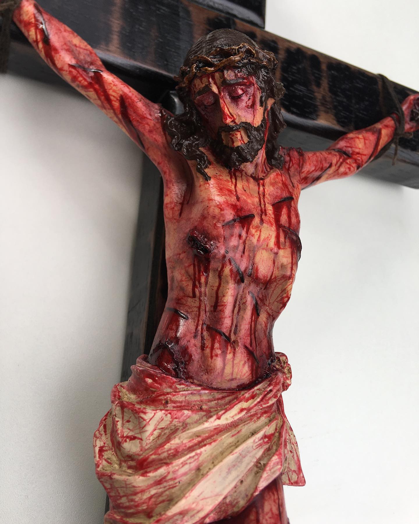 Hand-Carved Calvary Crucifix – Blessed Gift for Home & Prayer