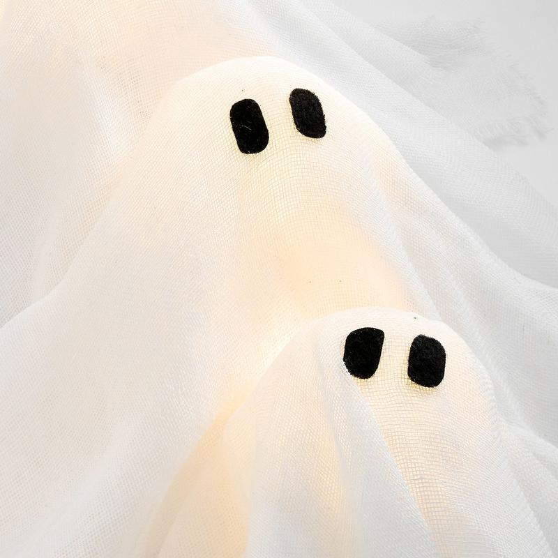 👻Light-Up Ghost Door Wreath – Spooky & Cute Halloween Vibes🎃