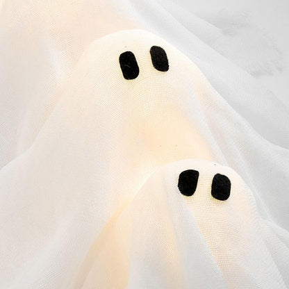 👻Light-Up Ghost Door Wreath – Spooky & Cute Halloween Vibes🎃