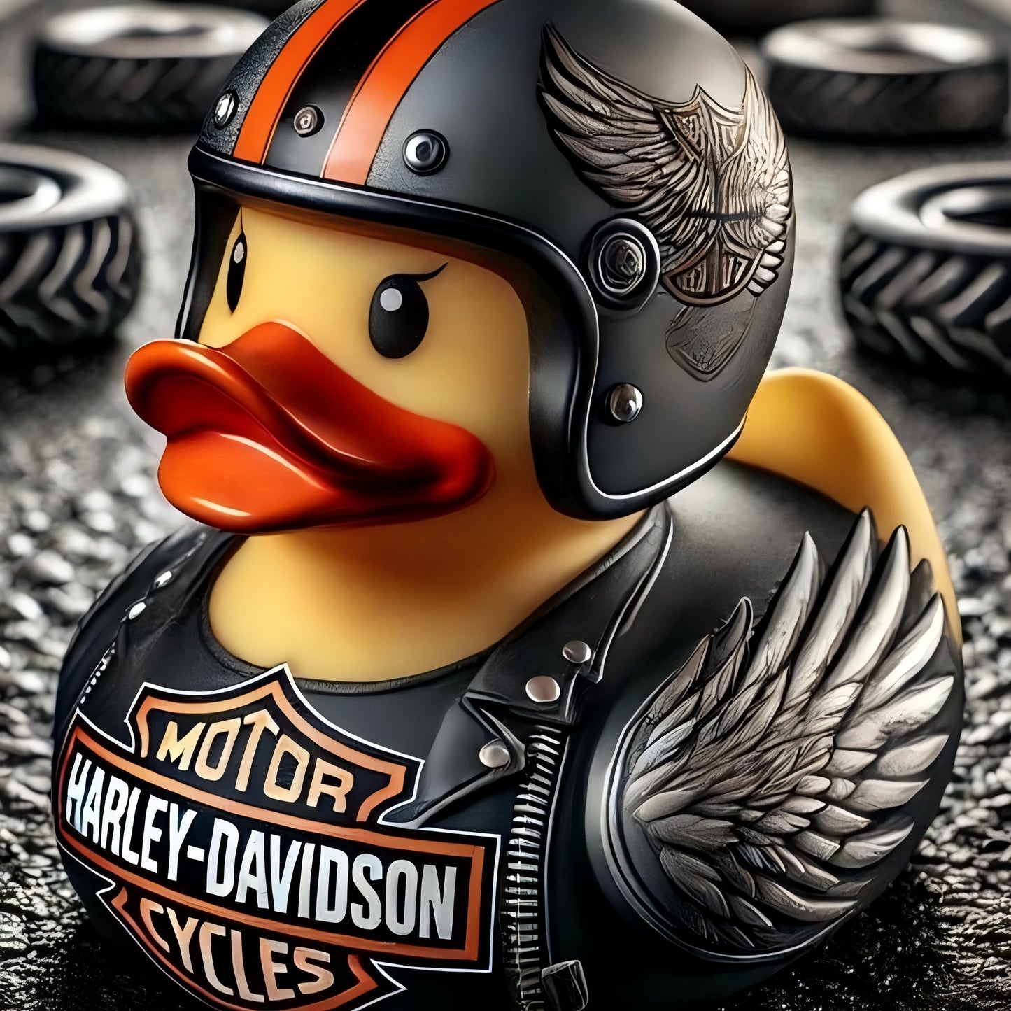 Harley-Davidson Rebel Duck - Punk Metal Collector Rubber Duck
