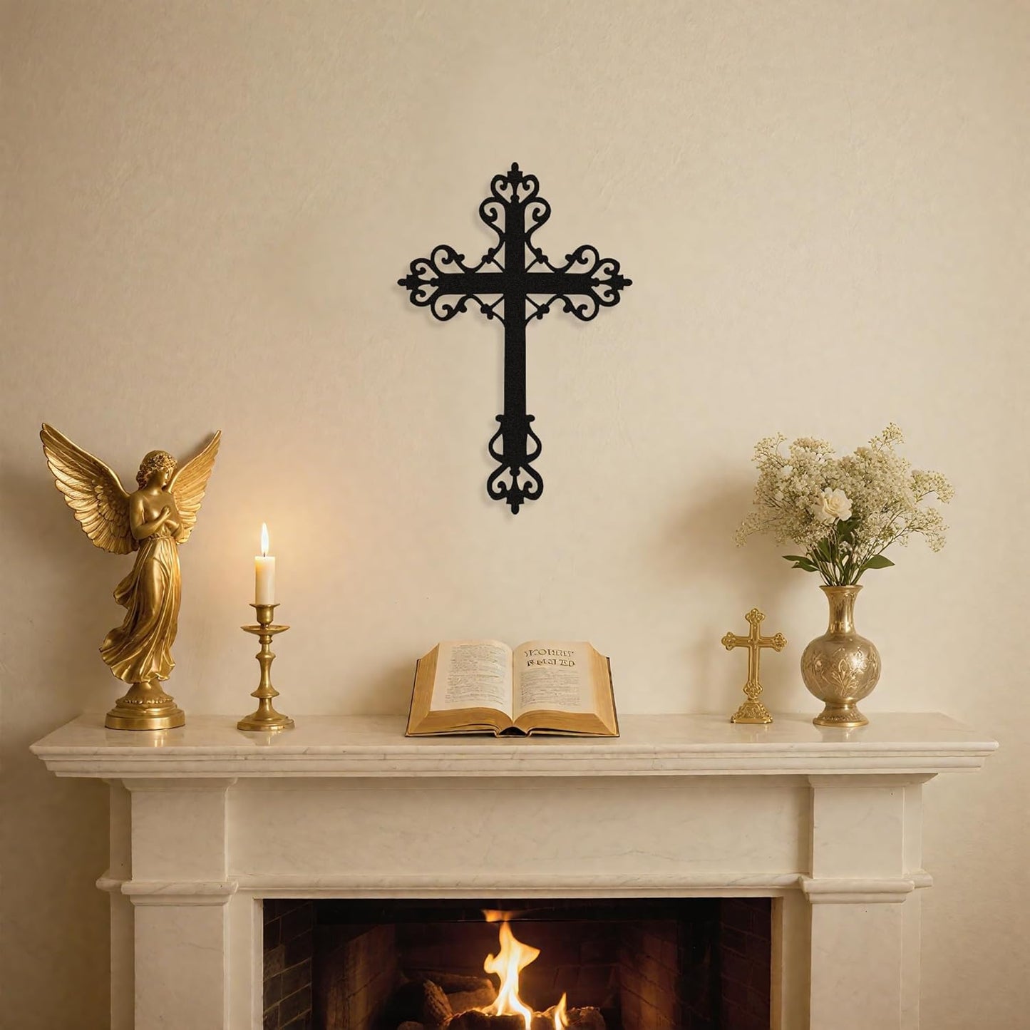 🎁 Faith & Devotion — Metal Cross Wall Art for Home & Prayer