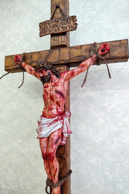 ✝️ Calvary Crucifix – Hand-Carved & Blessed