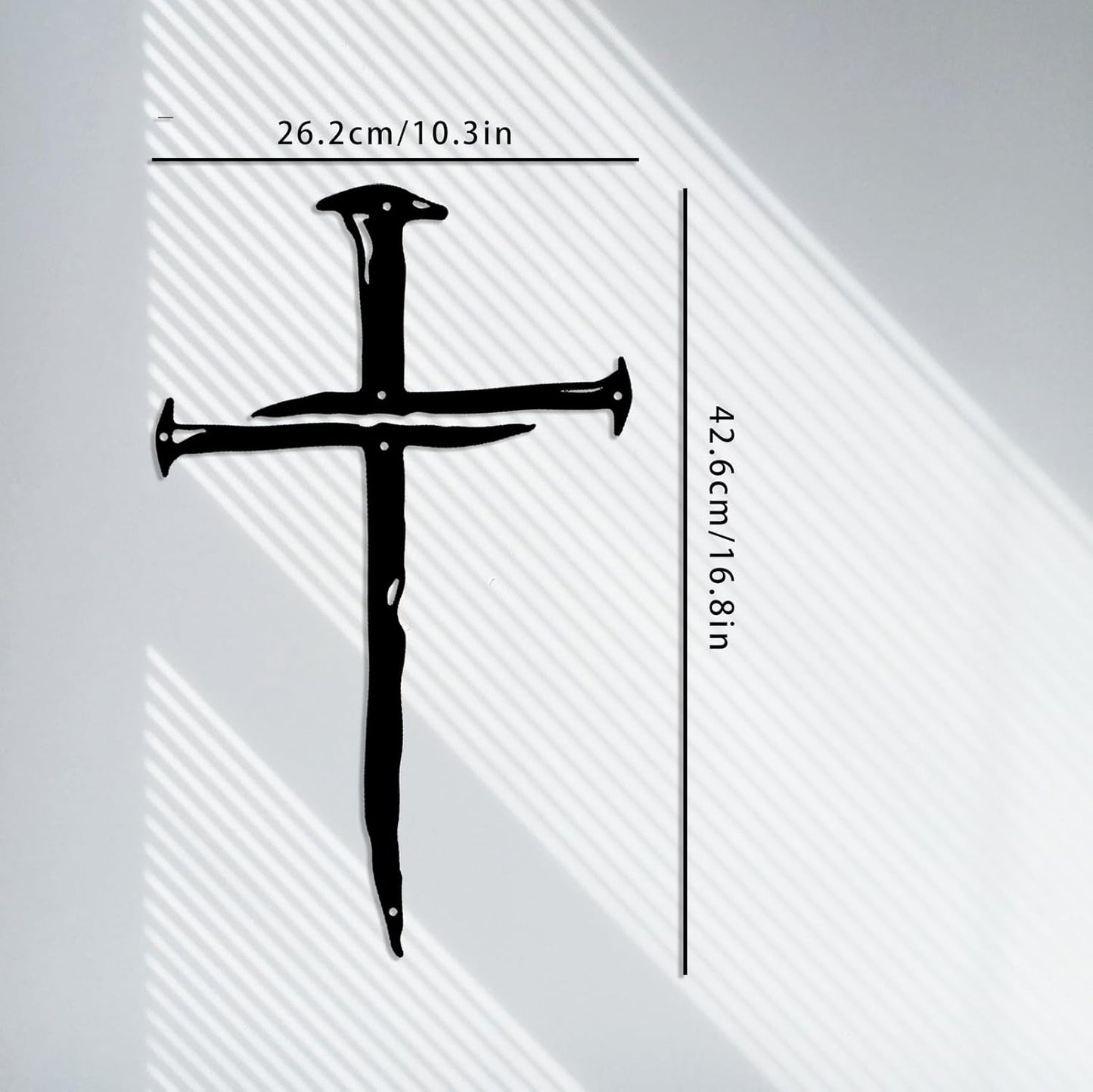 ✝️ Elegant Black Metal Cross Wall Art for Home & Church