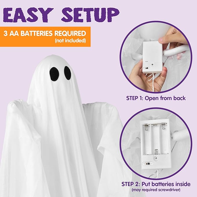 Hanging Ghost Decoration for Halloween 👻🕸️