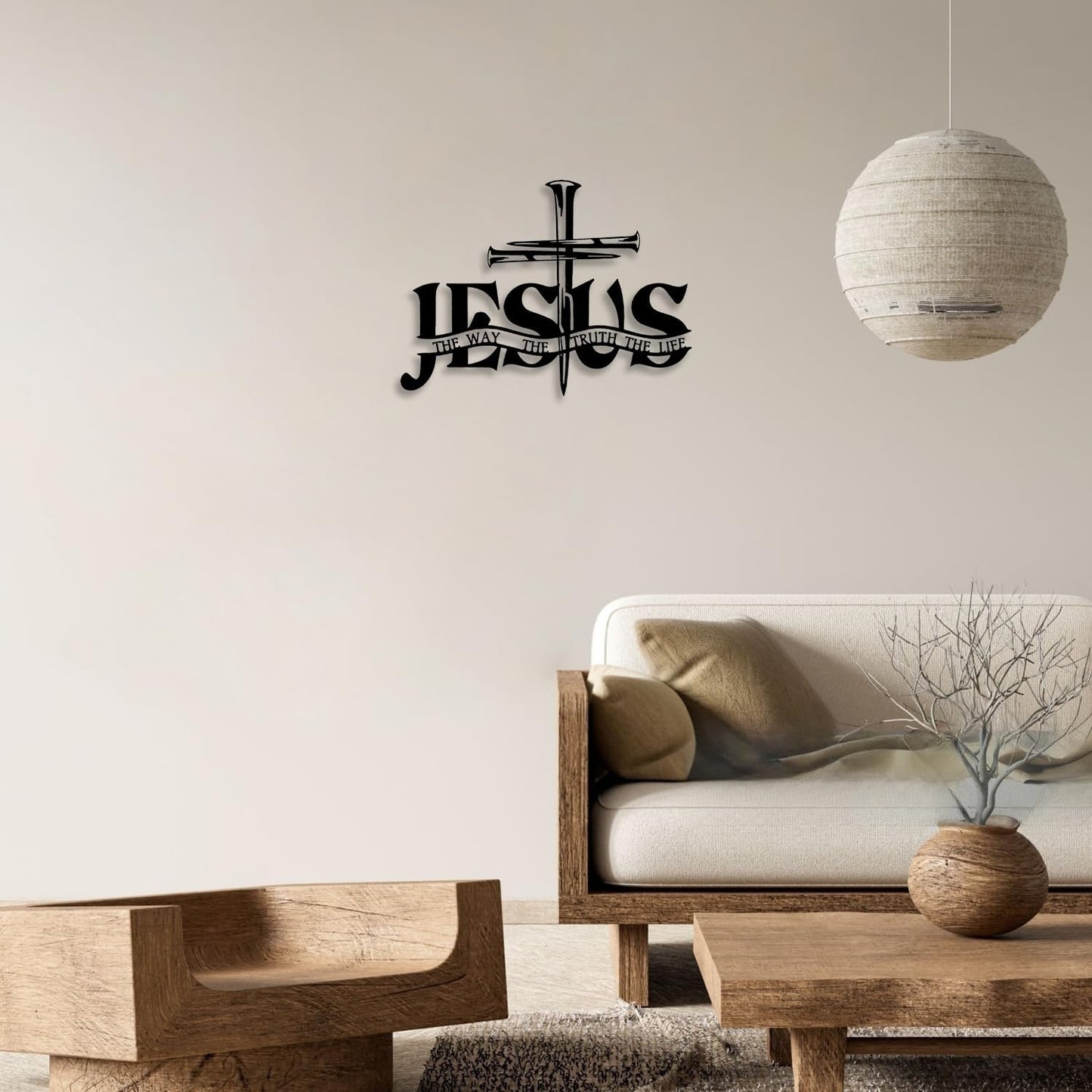 ✝️ Jesus & Truth Metal Wall Cross