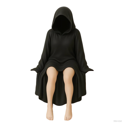 👻Death Queen Figurine – Spooky Black Robe Decor (4 Inch)🎃