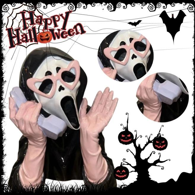 Official Scream Ghostface Statue - Tap to Light Up & Scream! Limited Edition.