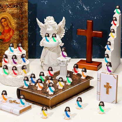 Pocket-Sized Blessing - Mini Jesus Figurines for Easter Stuffers & Inspirational Gifts
