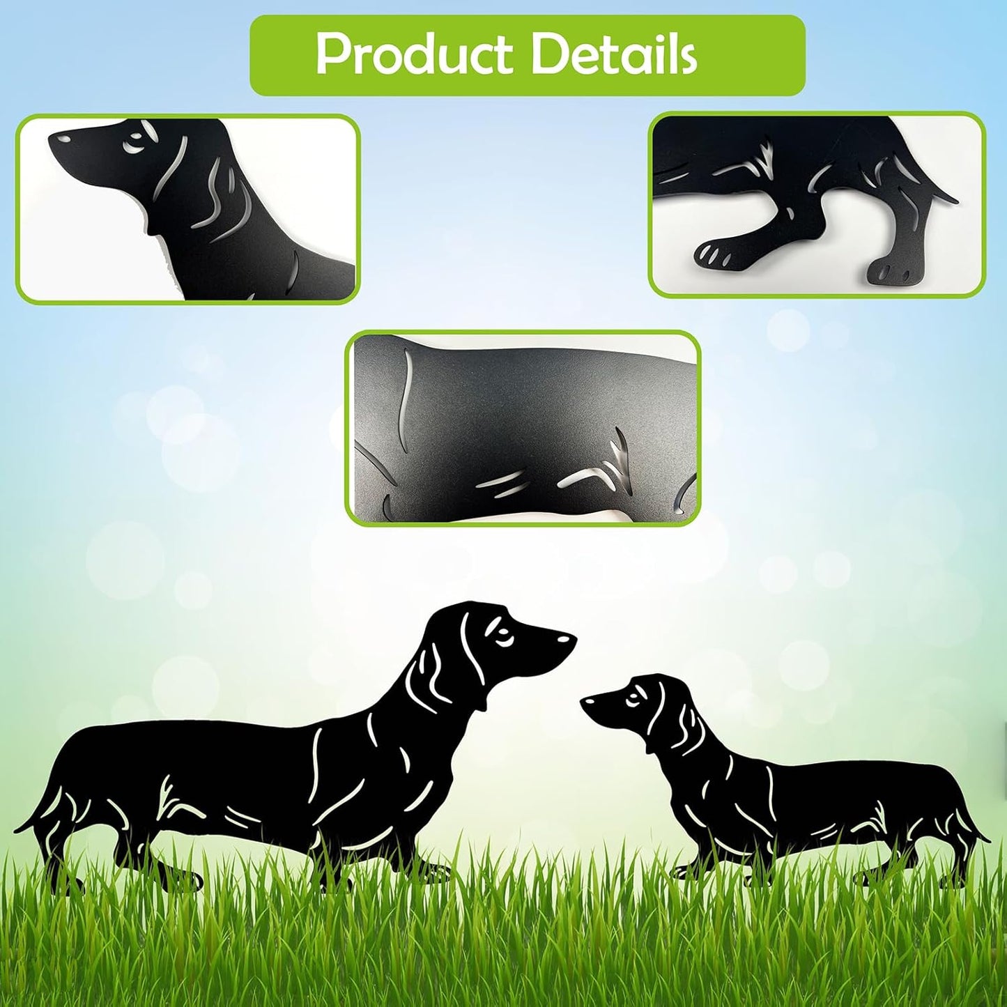 🐾Dachshund Metal Garden Stakes - Rust Proof Outdoor Dog Decor for Yard & Patio🍂