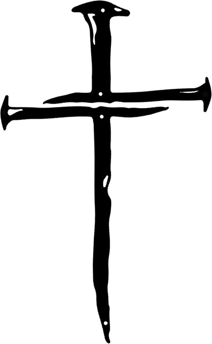 ✝️ Croix murale élégante en métal noir pour la maison et l'église