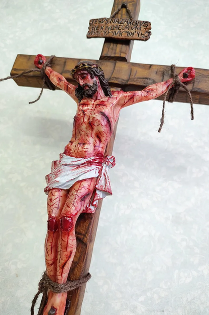 ✝️ Calvary Crucifix – Hand-Carved & Blessed