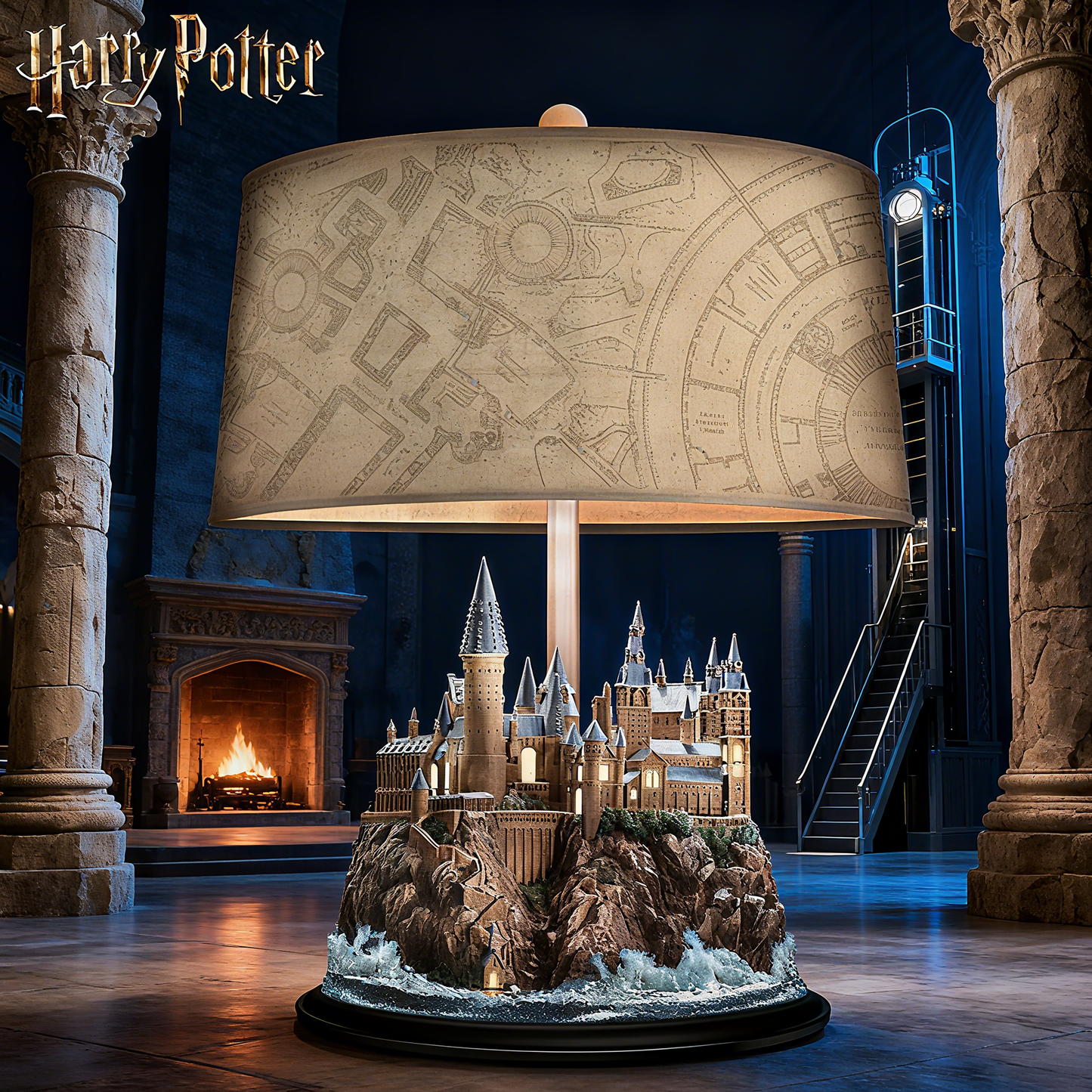 ✨HARRY POTTER Table Lamp With Illuminated HOGWARTS Castle