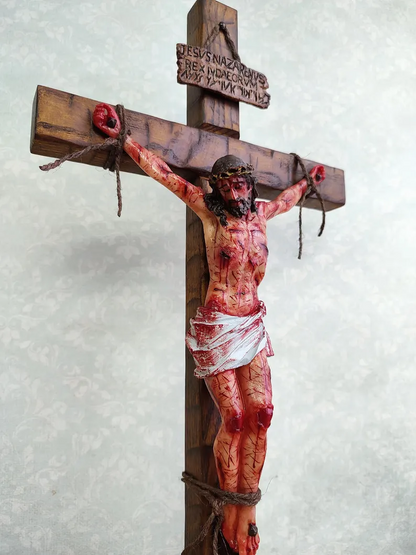 ✝️ Calvary Crucifix – Hand-Carved & Blessed