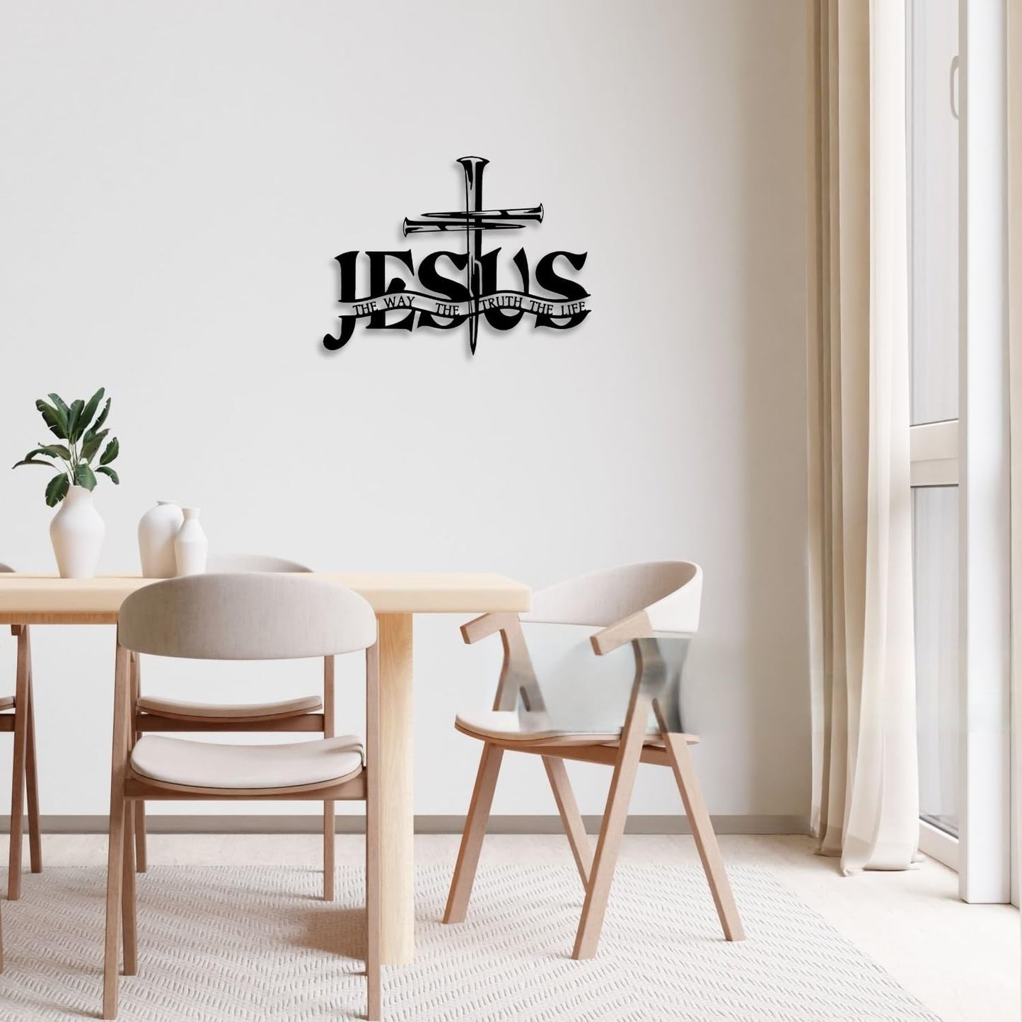 ✝️ Jesus & Truth Metal Wall Cross