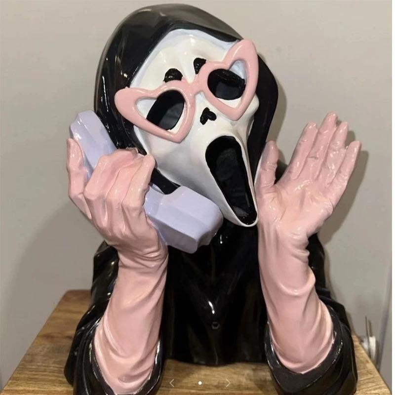 Official Scream Ghostface Statue - Tap to Light Up & Scream! Limited Edition.
