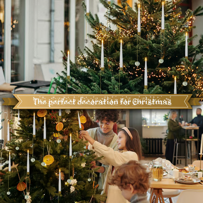 🎄Christmas Tree Led Candles with Clear Crystal Ball Hook