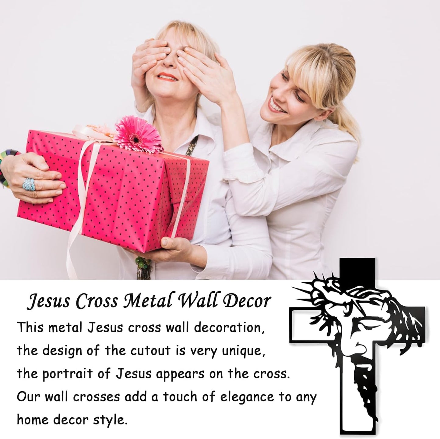 ✝️ Black Jesus Metal Wall Crucifix