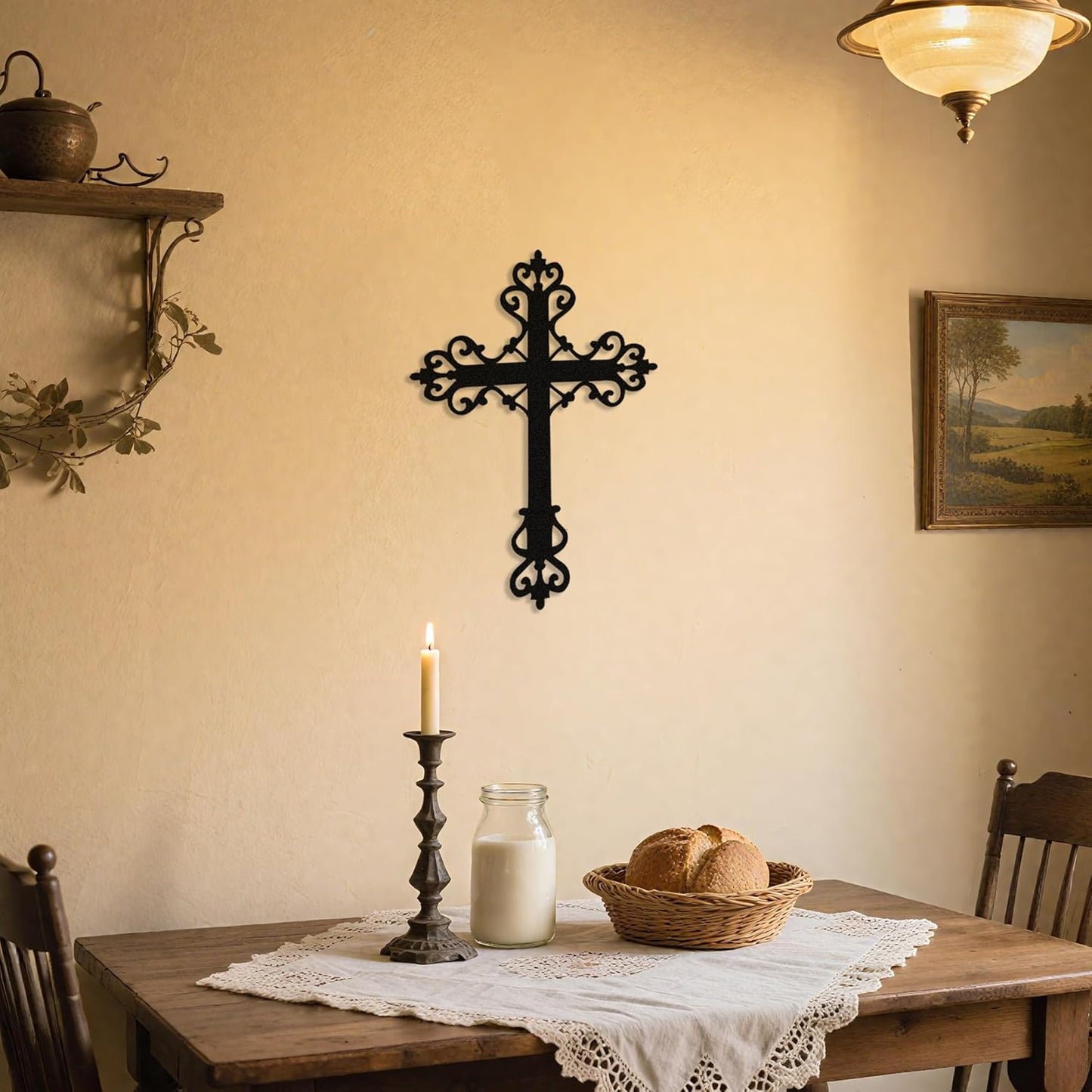 🎁 Faith & Devotion — Metal Cross Wall Art for Home & Prayer
