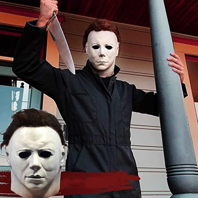 Michael Myers Mask + Knife Prop – Halloween Horror Set