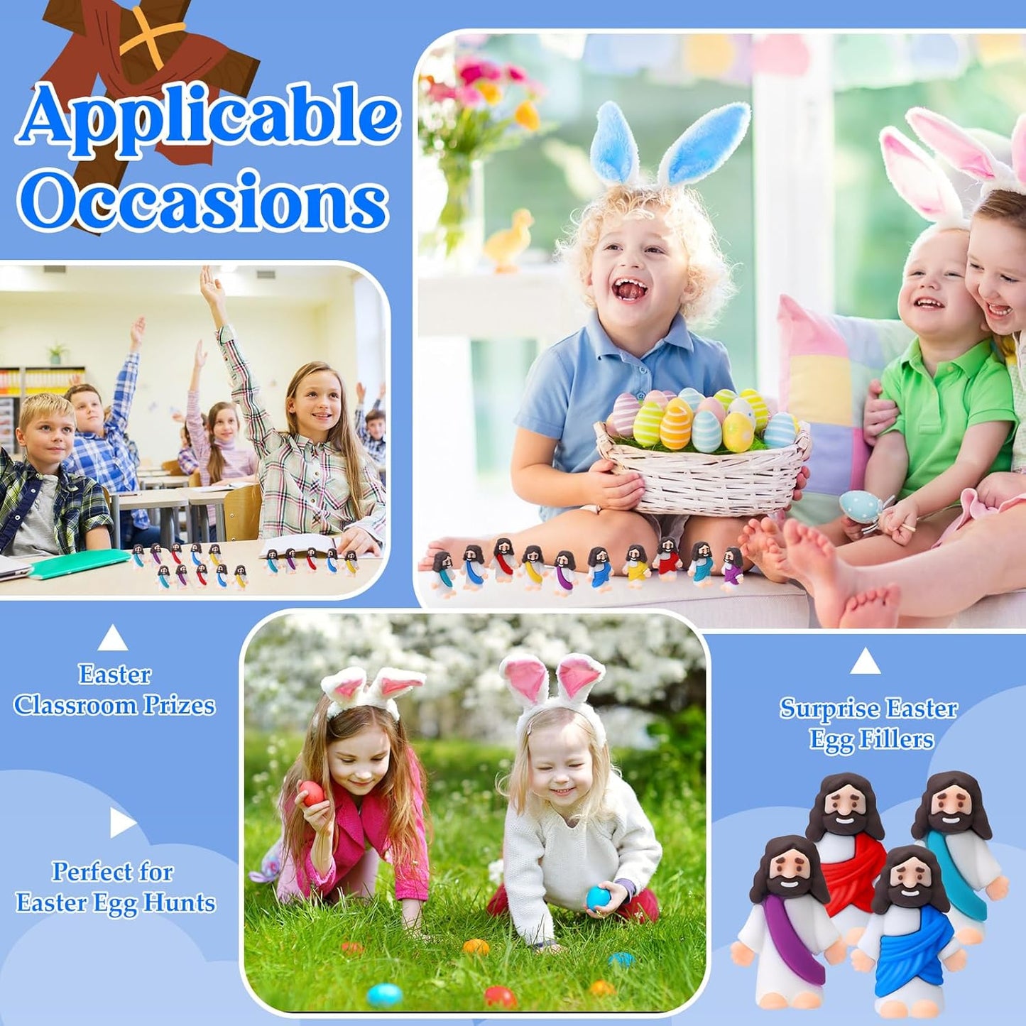 Pocket-Sized Blessing - Mini Jesus Figurines for Easter Stuffers & Inspirational Gifts