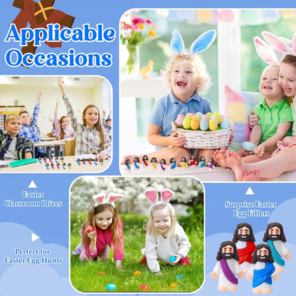 Pocket-Sized Blessing - Mini Jesus Figurines for Easter Stuffers & Inspirational Gifts