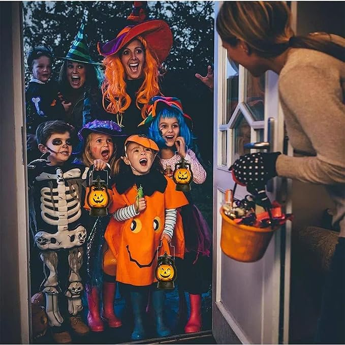 3-Pack Electric Pumpkin Lights - Safe, Flickering Porch Decor 🎃