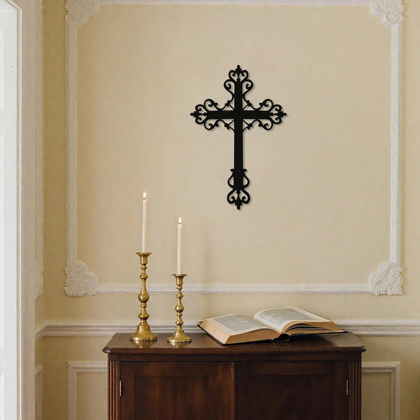 🎁 Faith & Devotion — Metal Cross Wall Art for Home & Prayer