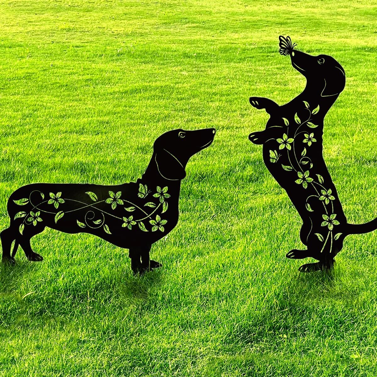 🐾Dachshund Metal Garden Stakes - Rust Proof Outdoor Dog Decor for Yard & Patio🍂