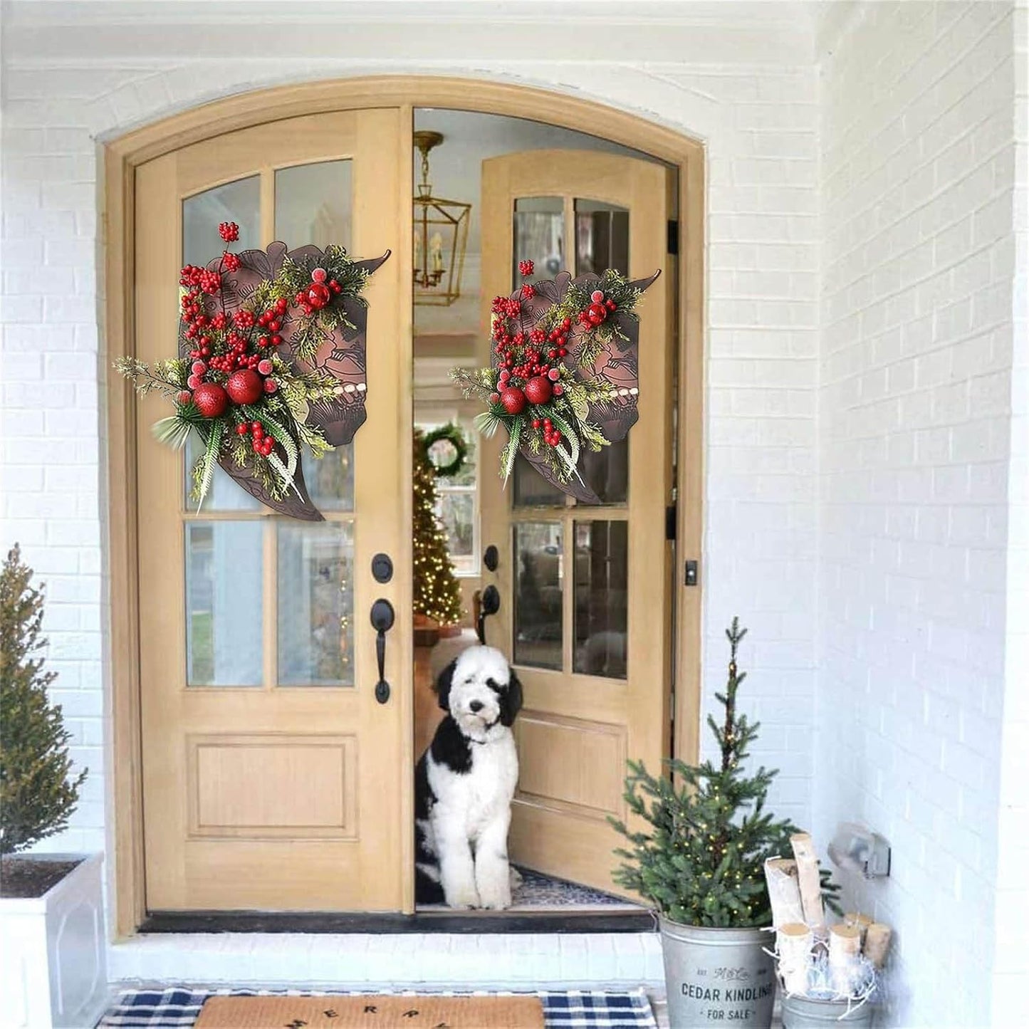 ✨ Handmade Christmas Horse Head Wreath