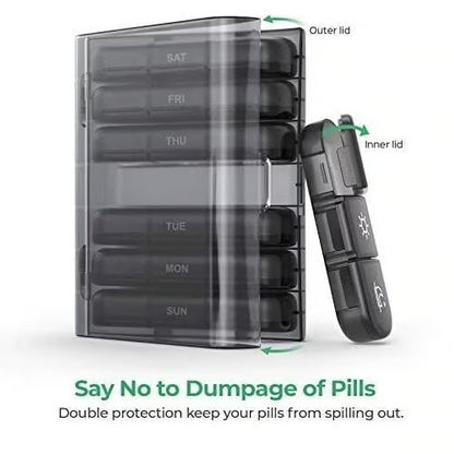 (🔥 Summer Hot Sale - Save 47% OFF) 21 Grid Black Pill Box Sorting Box, Buy 2 Free Shipping 6 Reviews