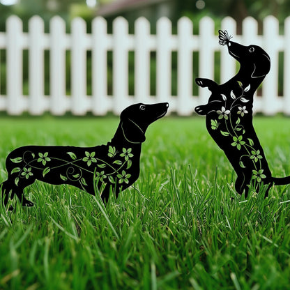 🐾Dachshund Metal Garden Stakes - Rust Proof Outdoor Dog Decor for Yard & Patio🍂