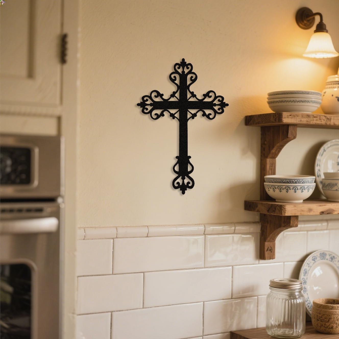 🎁 Faith & Devotion — Metal Cross Wall Art for Home & Prayer