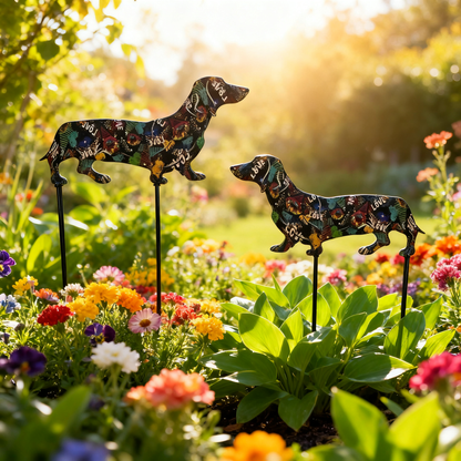 🐶Love Dachshund Metal Garden Ornament - Perfect for a Romantic Garden