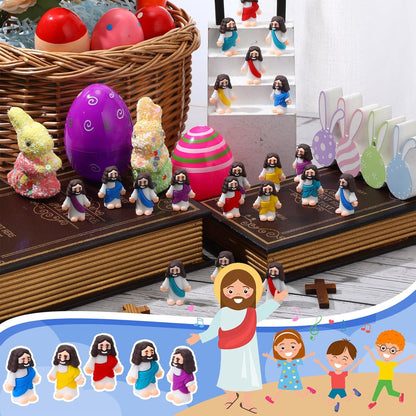 Pocket-Sized Blessing - Mini Jesus Figurines for Easter Stuffers & Inspirational Gifts