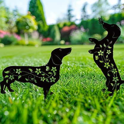 🐾Dachshund Metal Garden Stakes - Rust Proof Outdoor Dog Decor for Yard & Patio🍂