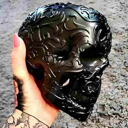 Skull Makeup Brush Holder, Pen Holder, Vanity, Desk, Office Organizer, Stationary, Decor Planter