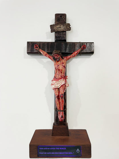 Hand-Carved Calvary Crucifix – Blessed Gift for Home & Prayer