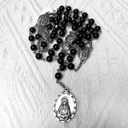 Handcrafted Wooden Catholic Rosary – St. Benedict Cross Prayer Beads
