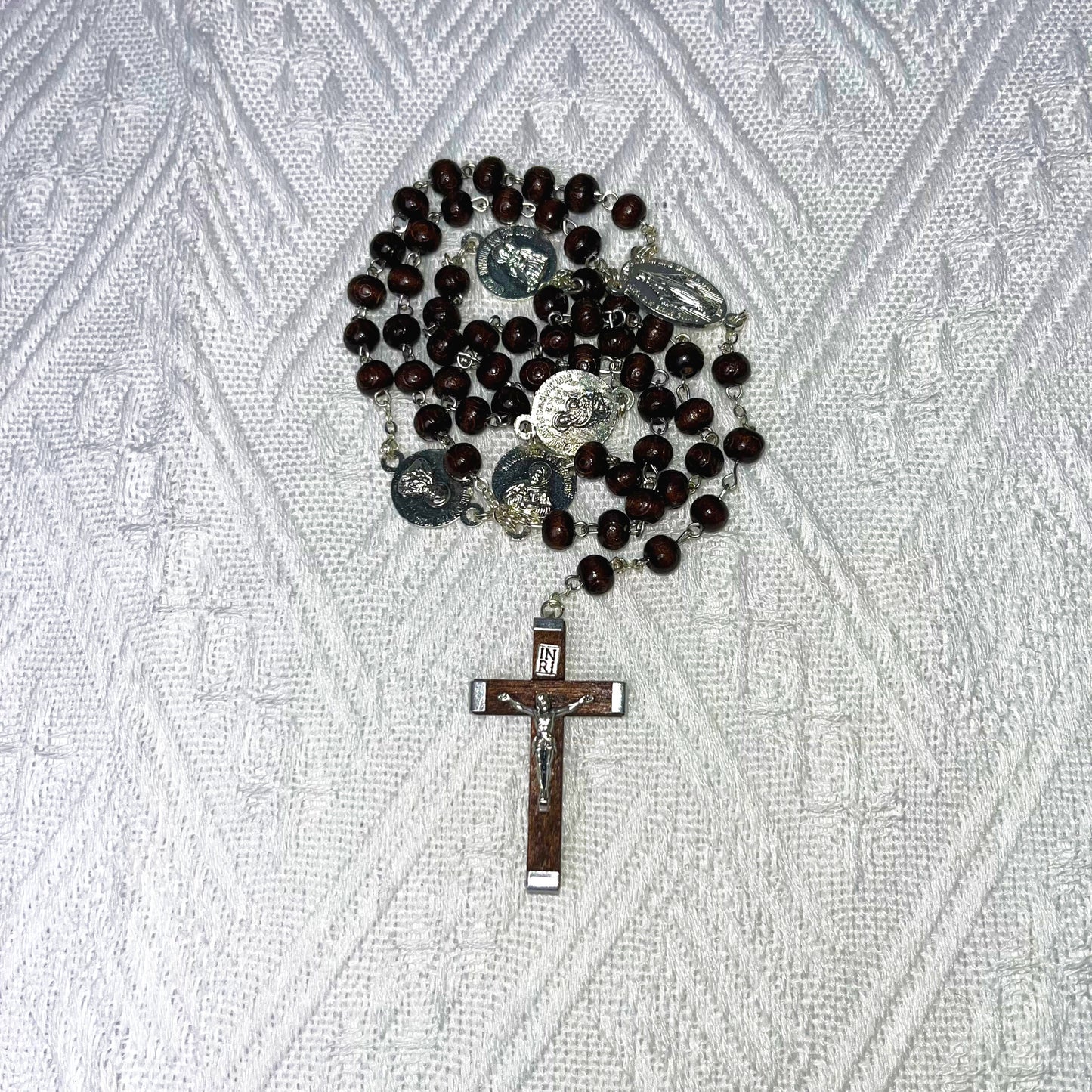 Handcrafted Wooden Catholic Rosary – St. Benedict Cross Prayer Beads