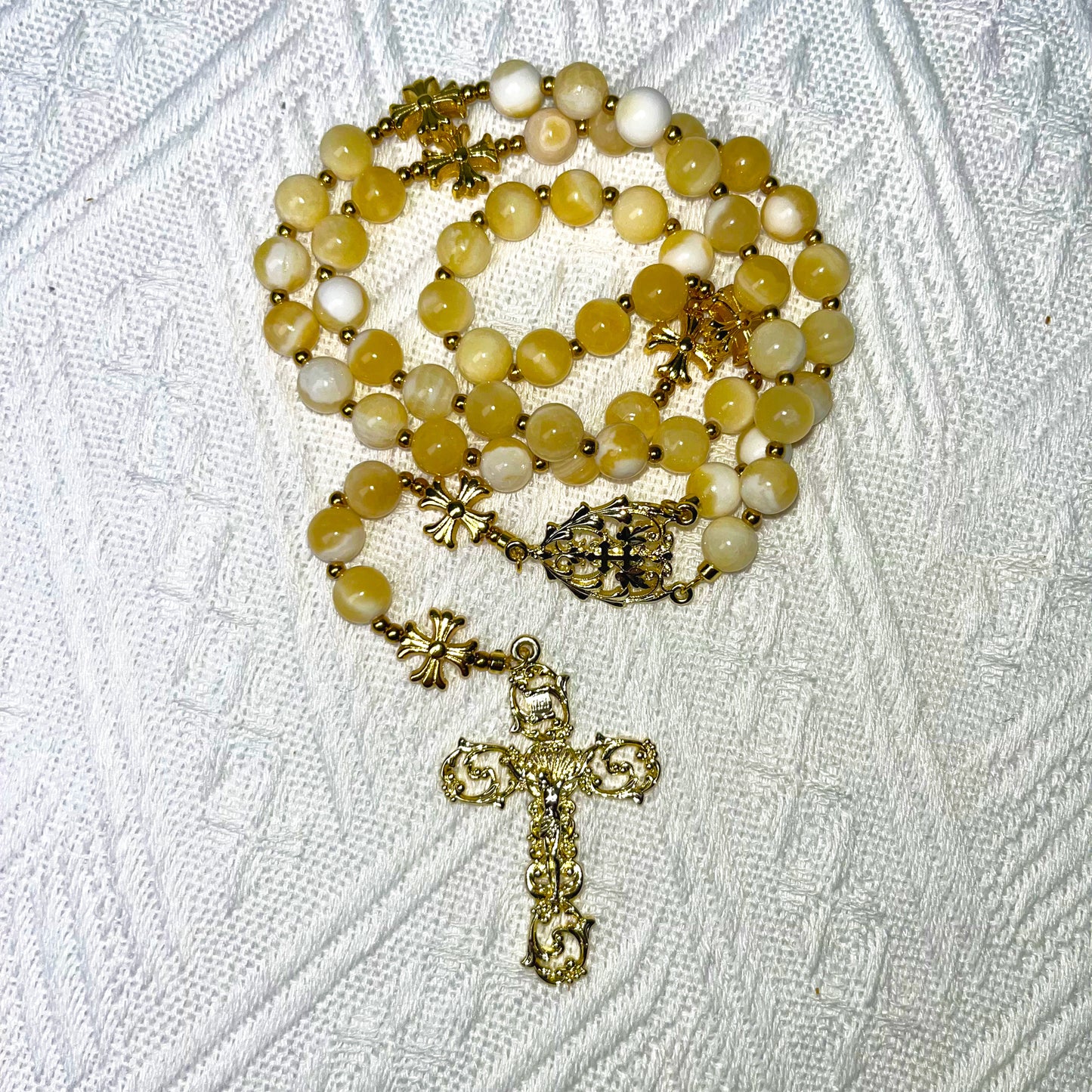 Handcrafted Wooden Catholic Rosary – St. Benedict Cross Prayer Beads