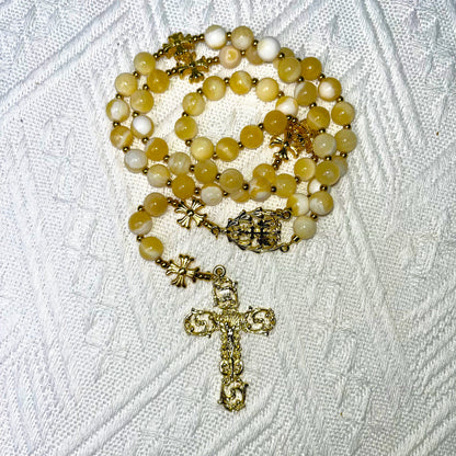 Handcrafted Wooden Catholic Rosary – St. Benedict Cross Prayer Beads