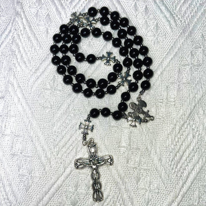 Handcrafted Wooden Catholic Rosary – St. Benedict Cross Prayer Beads
