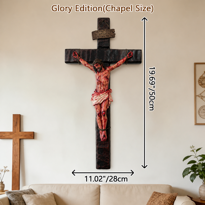 ✝️ Crucifix Sacré de Jésus pour Prière & Réflexion à la Maison