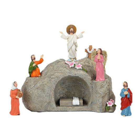 LED Easter Resurrection Scene Home Decor Figurine