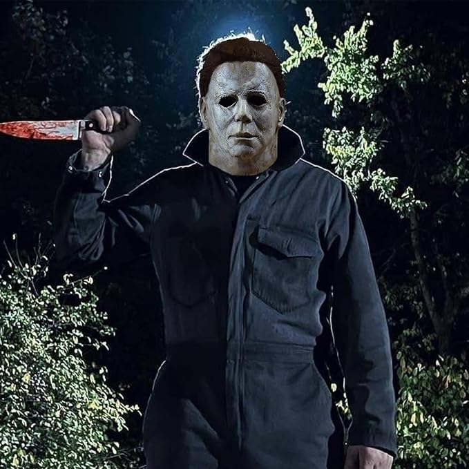 Michael Myers Mask + Knife Prop – Halloween Horror Set