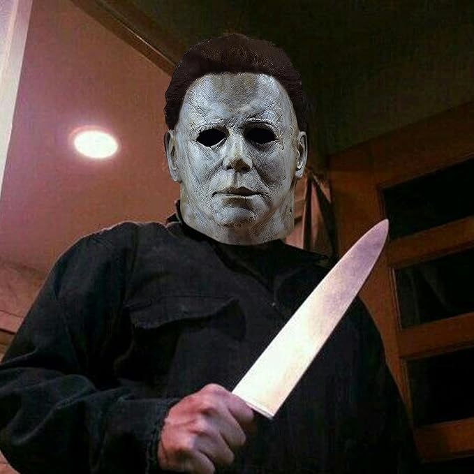 Michael Myers Mask + Knife Prop – Halloween Horror Set