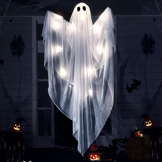 Hanging Ghost Decoration for Halloween 👻🕸️