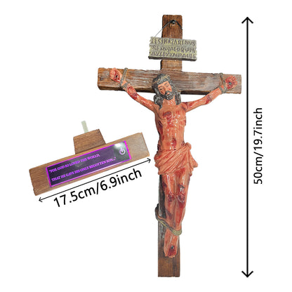 ✝️ Hand-Carved Calvary Crucifix – Blessed Gift for Home & Prayer